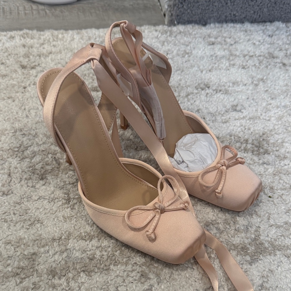 Elegant Satin Pink Women's Heels